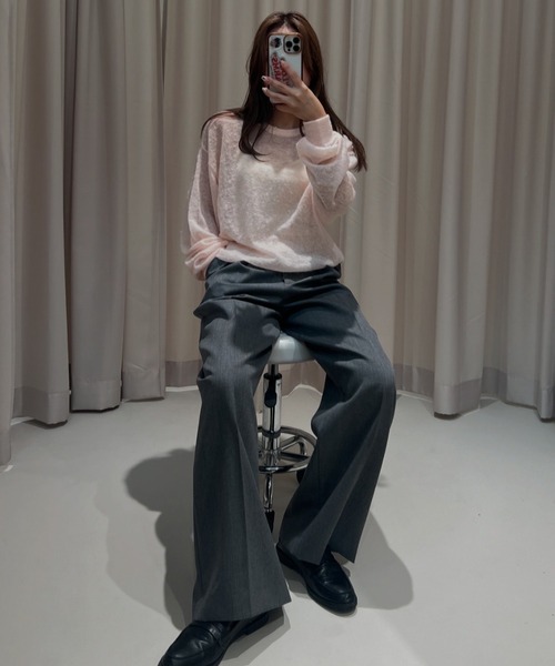 「CREDONA」 長袖ニット FREE ピンク レディース_画像4