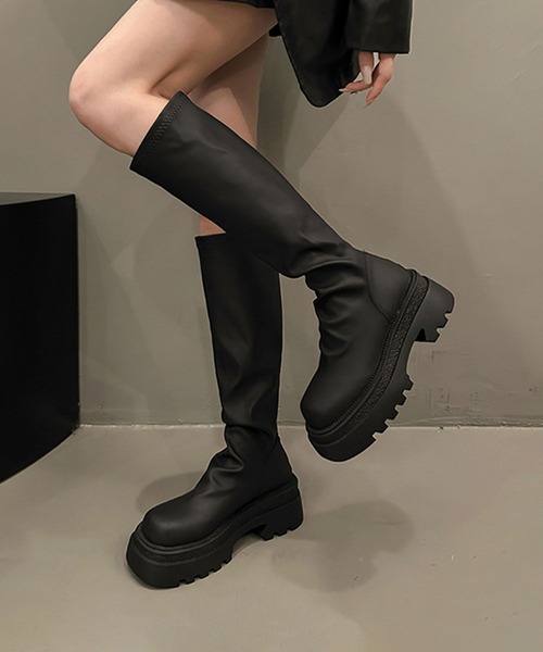 shoes365 ブーツ 厚底ロングブーツ レディース : ZOZOTOWN Yahoo!店