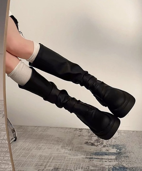 厚底ロングブーツ shoes365 ブーツ 厚底ロングブーツ レディース : ZOZOTOWN Yahoo!店