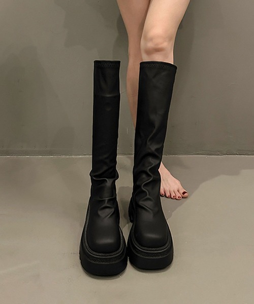 shoes365 ブーツ 厚底ロングブーツ レディース : ZOZOTOWN Yahoo!店