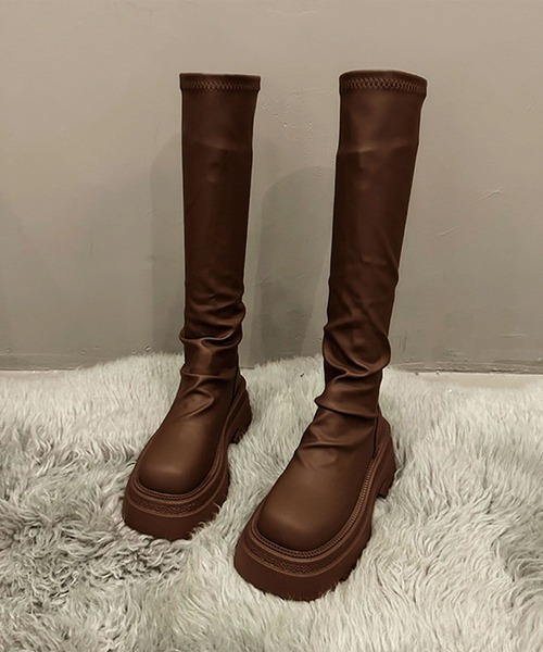 shoes365 ブーツ 厚底ロングブーツ レディース : ZOZOTOWN Yahoo!店