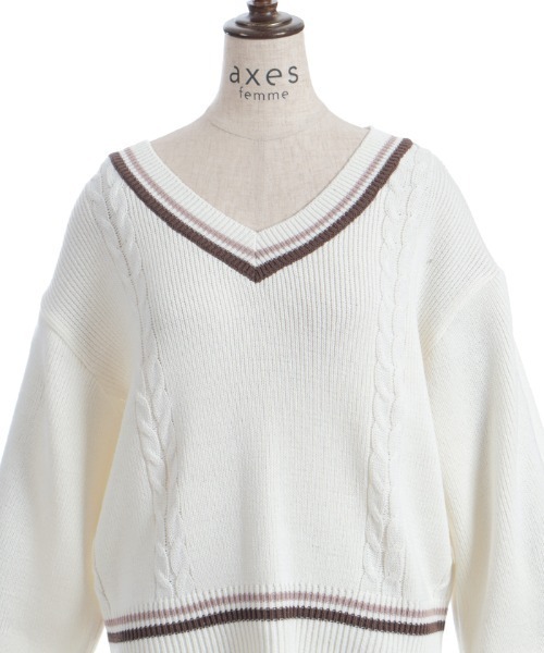 axes femme（アクシーズ ファム） ニット セーター ケーブルチルデン