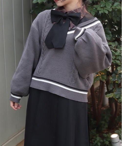 axes femme（アクシーズ ファム） ニット セーター ケーブルチルデン
