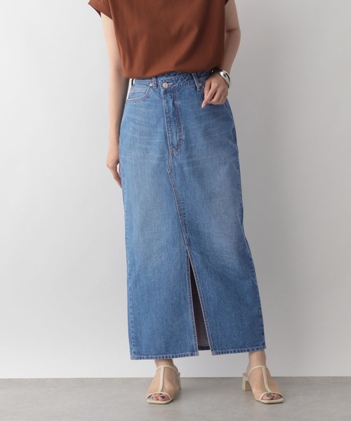 「LOWRYS FARM」 デニムスカート MEDIUM ブルー レディース_画像7