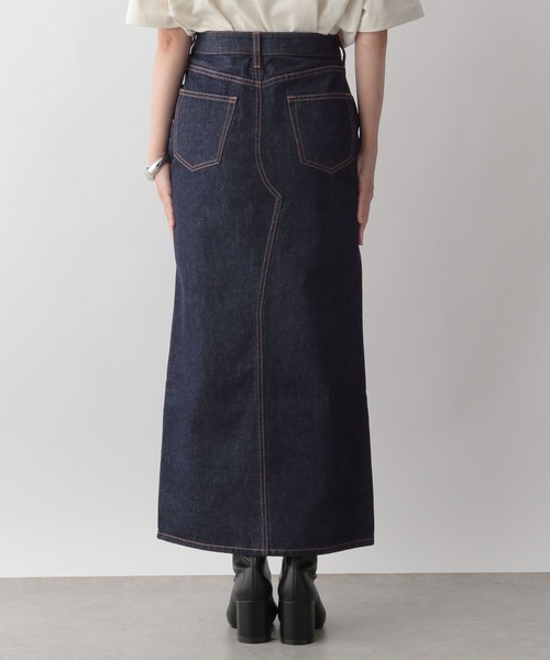 「LOWRYS FARM」 デニムスカート MEDIUM ブルー レディース_画像9