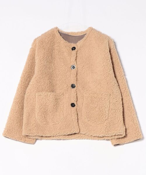 ジャケット ノーカラージャケット ラムファー コート レディース ジャケット ノーカラージャケット ラムファー コート レディース