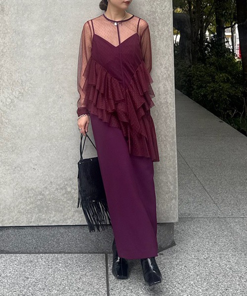 Ameri（アメリ） ドレス TULLE FRILL TOP SET DRESS : ZOZOTOWN Yahoo