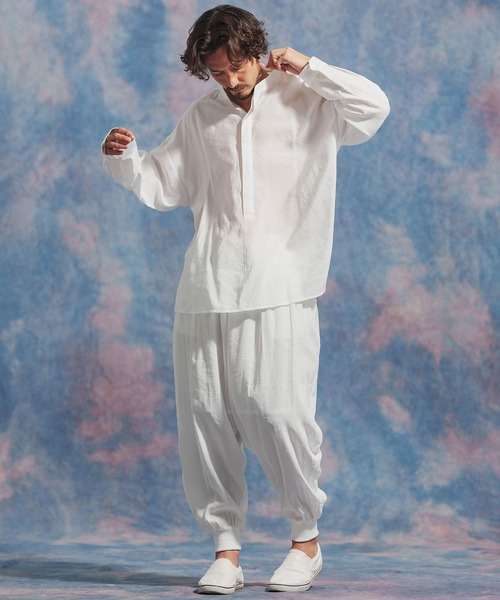 「Jih Nunc」 長袖シャツ L ライトグレー メンズ_画像5