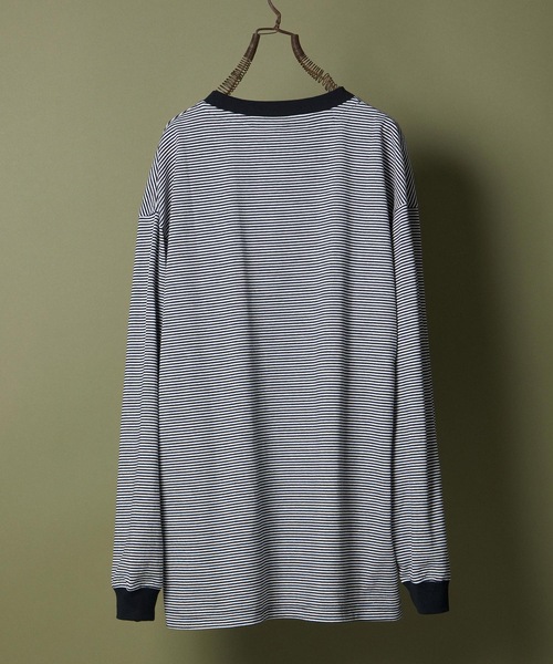 ナンバーナイン 08ss グレー ストライプ Vネック 長袖カットソー　ロンT NUMBER (N)INE（ナンバーナイン） 「NUMBER (N)INE」 長袖Tシャツ 4