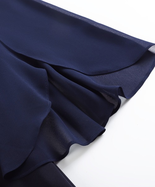 「DRESS STAR」 7分袖ワンピース - ブルーグレー レディース_画像7