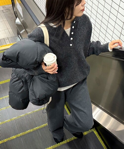 fredy emue（フレディエミュ） ニット セーター ヘンリーネックニット