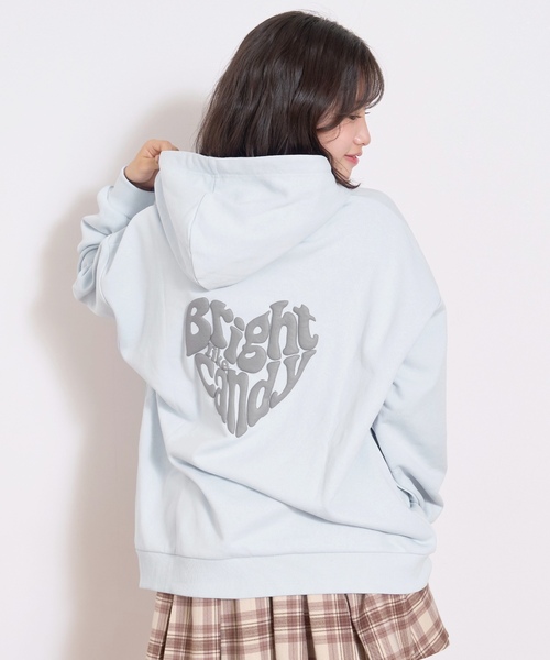 LOVETOXIC パーカー 「秒かわトップス」「LTXC」ハート発泡パーカ