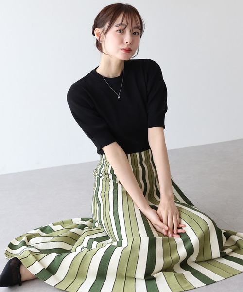 「BLUEEAST」 ニットワンピース MEDIUM ネイビー レディース_画像9