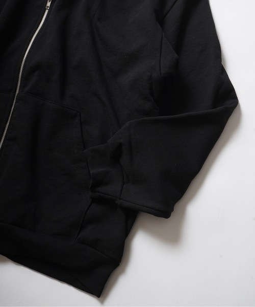「LOS ANGELES APPAREL」 ジップアップパーカー SMALL ブラック メンズ_画像4