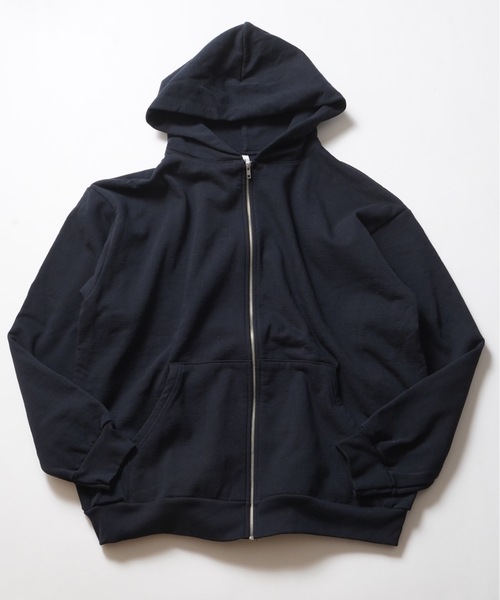 「LOS ANGELES APPAREL」 ジップアップパーカー SMALL ブラック メンズ_画像6