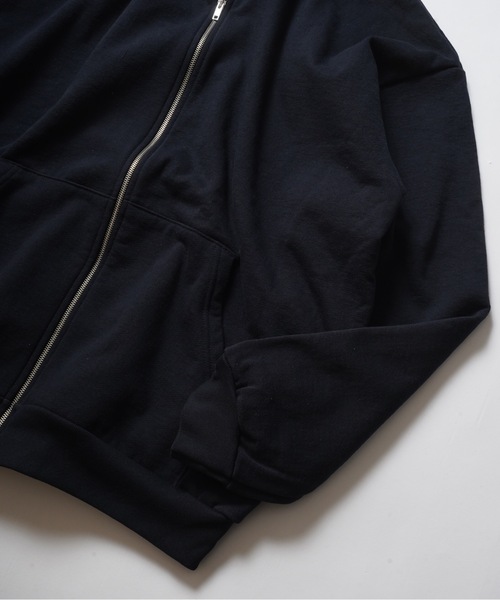 「LOS ANGELES APPAREL」 ジップアップパーカー SMALL ブラック メンズ_画像8