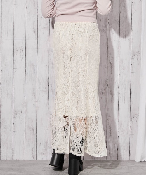 Loungedress レースフレアスカート マーメイドレーススカート 新品　М LOUNGEDRESS（ラウンジドレス）の「レースフレアスカート（スカート
