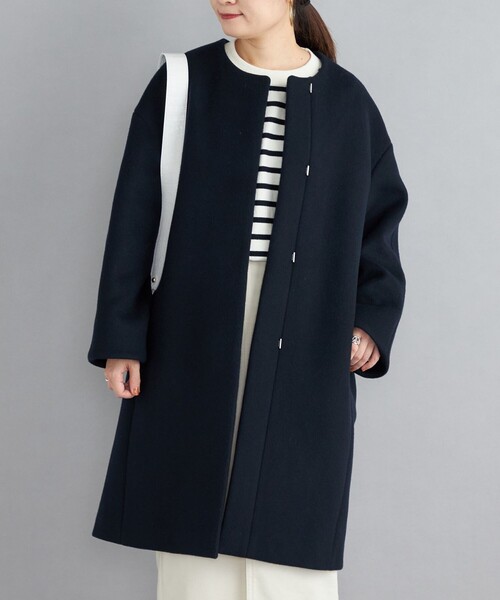 SHIPS」 ノーカラーコート 36 ベージュ レディース SHIPS（シップス