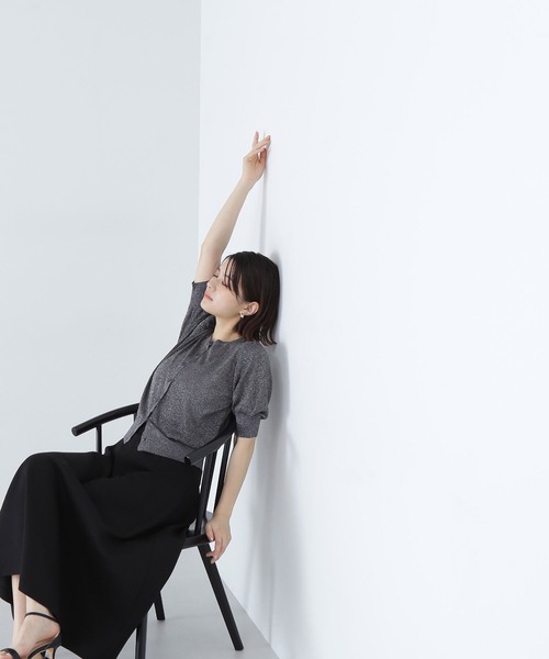 「NATURAL BEAUTY BASIC」 半袖ニット FREE ベージュ レディース_画像4