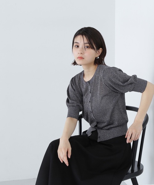 「NATURAL BEAUTY BASIC」 半袖ニット FREE ベージュ レディース_画像9