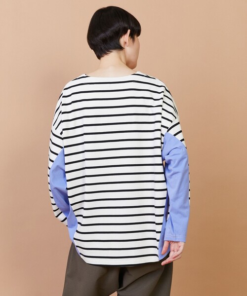 tシャツ バスクボーダー カットソー レディース メンズの画像