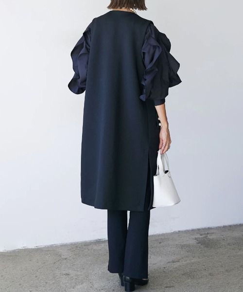 新品❣️TO BE CHIC パール マット　ダンボール　ロング ジレブラック MAISON DE THERESE（メゾン ド テレーズ） ベスト ジレ ロングベスト