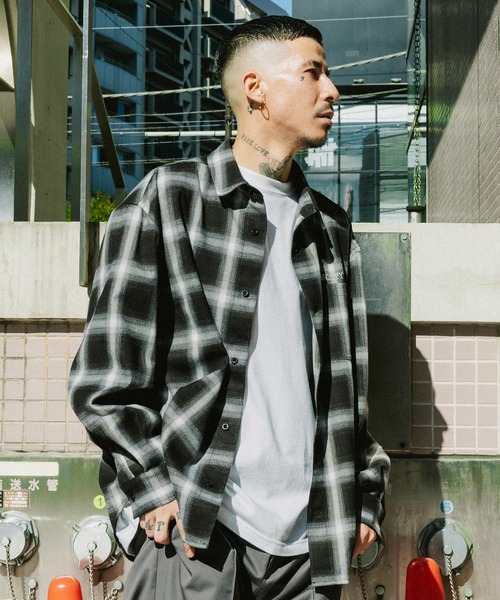 「Subciety」 長袖シャツ X-LARGE ネイビー メンズ_画像5
