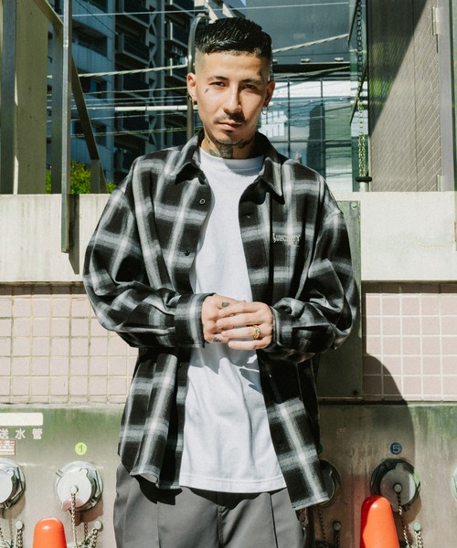 「Subciety」 長袖シャツ X-LARGE ネイビー メンズ_画像6