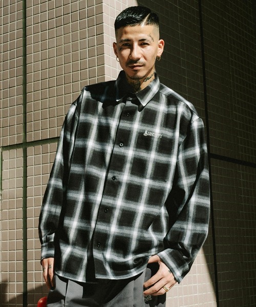 「Subciety」 長袖シャツ X-LARGE ネイビー メンズ_画像7
