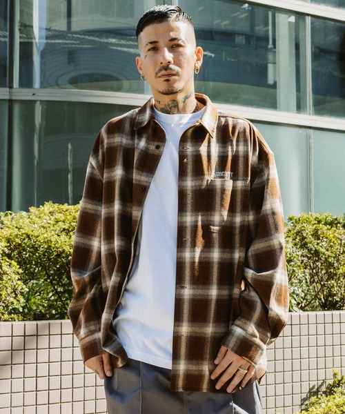 「Subciety」 長袖シャツ X-LARGE ネイビー メンズ_画像9