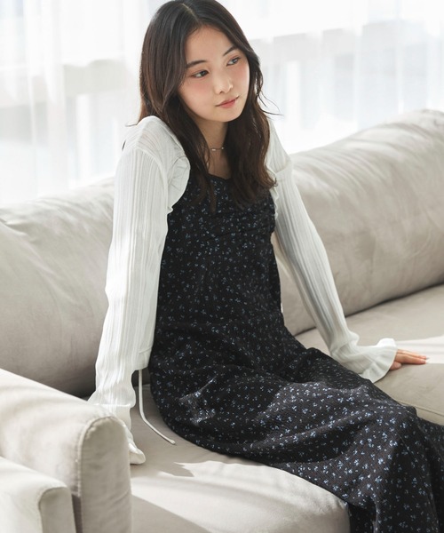archives（アルシーヴ） ワンピース 「美シルエット」レーストリム花柄