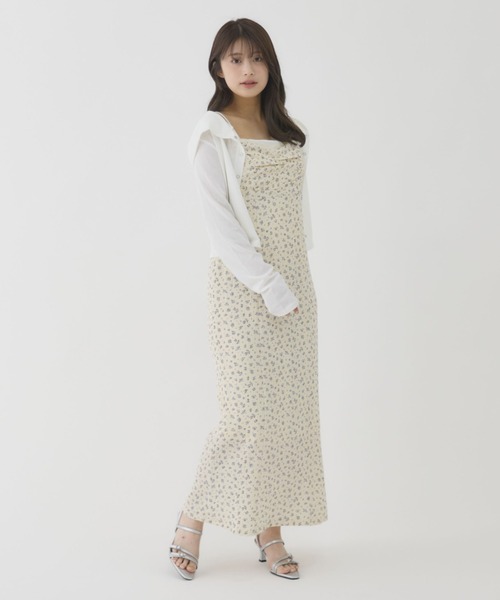 archives（アルシーヴ） ワンピース 「美シルエット」レーストリム花柄