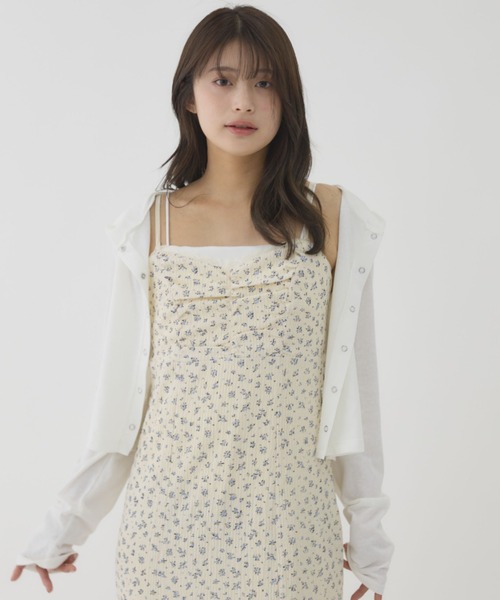 archives（アルシーヴ） ワンピース 「美シルエット」レーストリム花柄