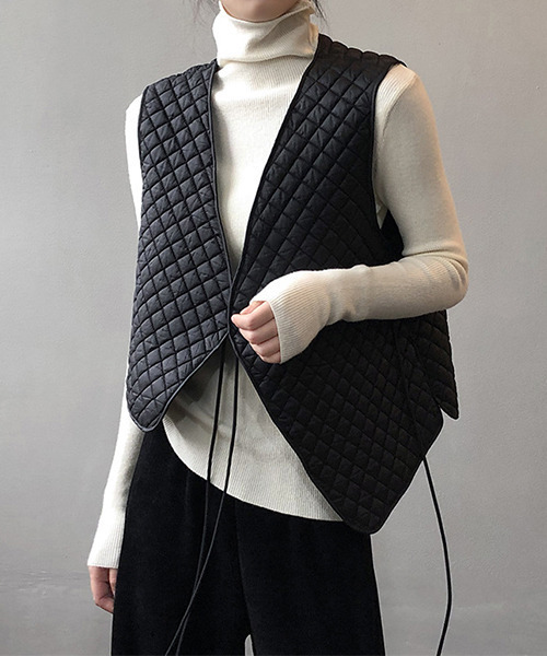 「c.u.l」 ベスト L ブラック レディース_画像8