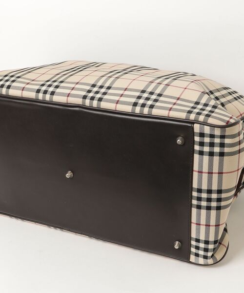 「BURBERRY」 チェック柄2WAYバッグ - ベージュ レディースの画像