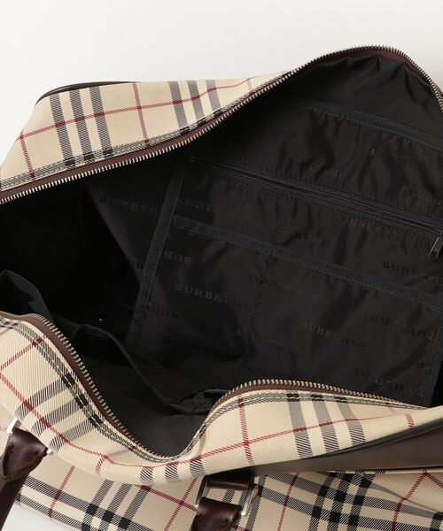 「BURBERRY」 チェック柄2WAYバッグ - ベージュ レディースの画像