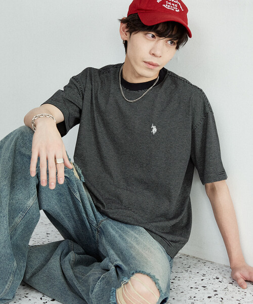 U.S. POLO ASSN.（ユーエスポロアッスン） tシャツ × PUBLUX/ユーエス