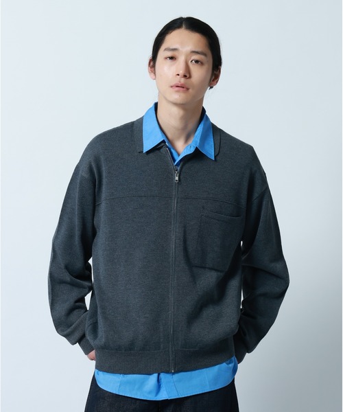 RAGEBLUE（レイジブルー） シャツ High-Spec Zip knit Shirt/透かし