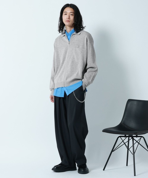 RAGEBLUE（レイジブルー） シャツ High-Spec Zip knit Shirt/透かし