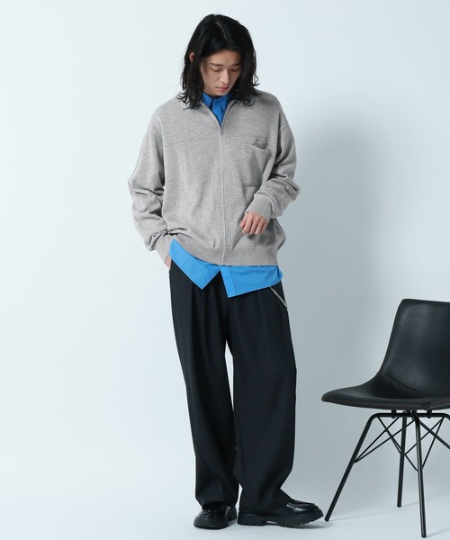 RAGEBLUE（レイジブルー） シャツ High-Spec Zip knit Shirt/透かし