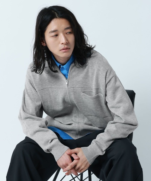 RAGEBLUE（レイジブルー） シャツ High-Spec Zip knit Shirt/透かし
