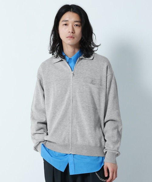 RAGEBLUE（レイジブルー） シャツ High-Spec Zip knit Shirt/透かし