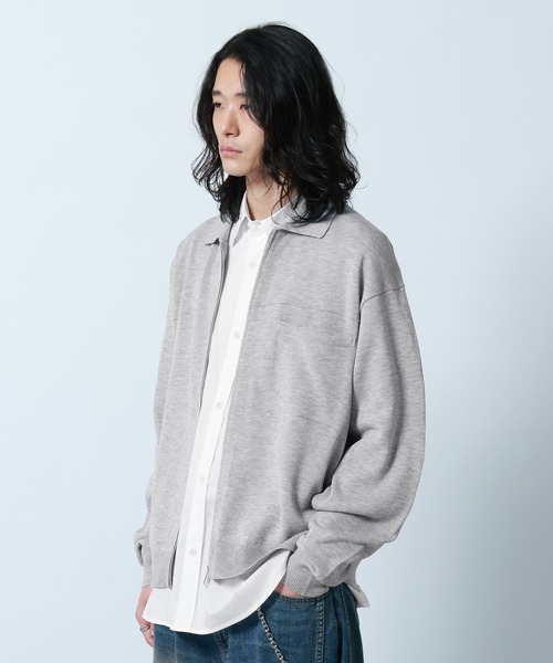 RAGEBLUE（レイジブルー） シャツ High-Spec Zip knit Shirt/透かし