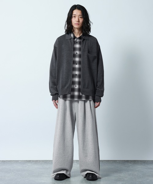 RAGEBLUE（レイジブルー） シャツ High-Spec Zip knit Shirt/透かし