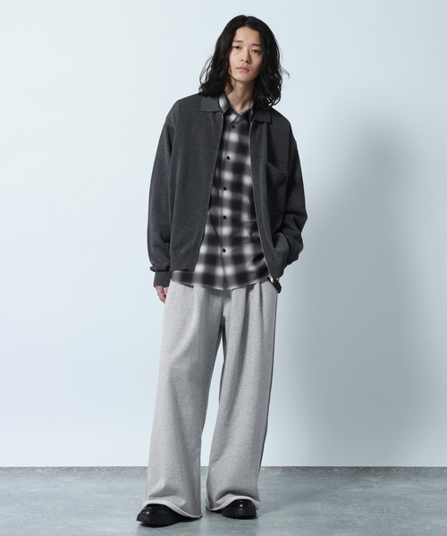 RAGEBLUE（レイジブルー） シャツ High-Spec Zip knit Shirt/透かし