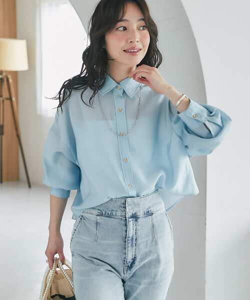 【koko】ラブティックボンボン　シアークロップドシャツ La boutique BonBon - 【koko様専用】ラブティックボンボン シアー