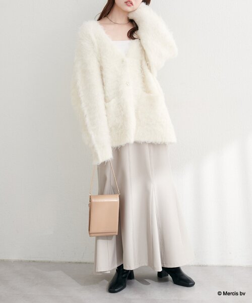 「natural couture」 カーディガン FREE ピンク レディース_画像4