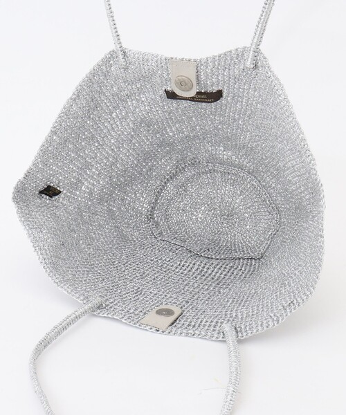 最終値下げ The BAGMATI バグマティ LUREX シルバー かごバッグ BAGMATI（バグマティ） メッシュ コード編みバッグ METALIC LUREX