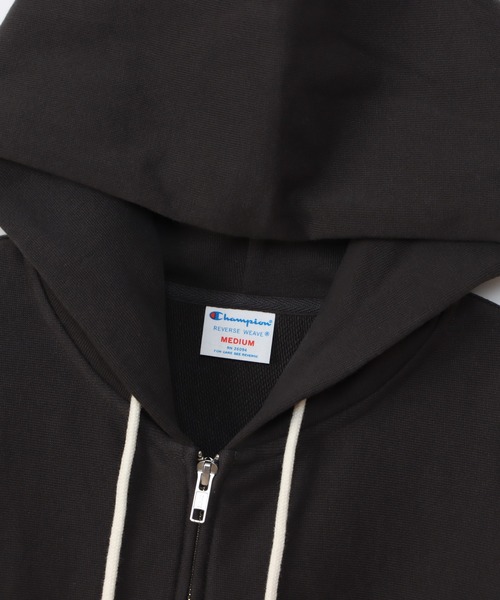 「Champion」 ジップアップパーカー MEDIUM グレー レディース_画像4