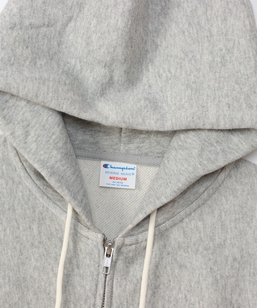 「Champion」 ジップアップパーカー MEDIUM グレー レディース_画像6